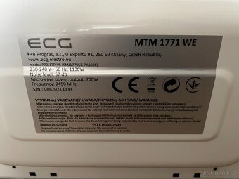 Mikrovlná trouba ECG MTM 1771 WE - 3