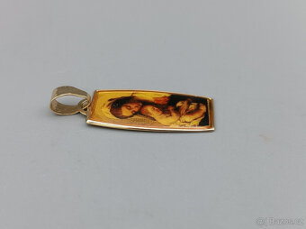 Zlatý přívěsek madonka 1,25g, 14 kt, 585/1000 - 3