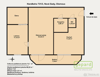 Prodej bytu 2+1 s terasou - 3