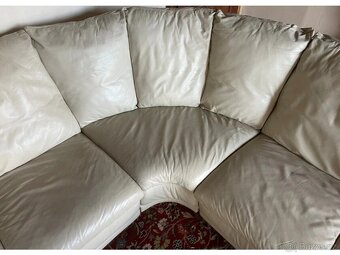 Moderní rohová kožená sedací souprava, 2663 - 3