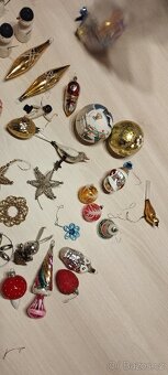 Staré vzácné vánoční koralkove a zdobené ozdoby - 3