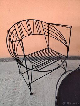 Zahradní ocelový set nábytku. - 3