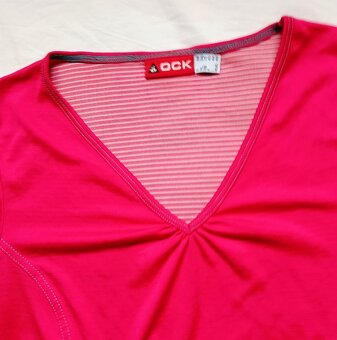 STREČOVÉ TRIČKO-OCK+ADIDAS-TECHFIT-VÍNOVÉ LEGÍNY-L, 38/40 - 3