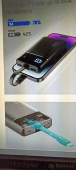 INIU Power Bank 10000mAh / 3 kabely Nová - 3