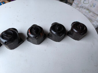 Staré vypinače otočné, bakelit, 5ks,starý vypínač - 3