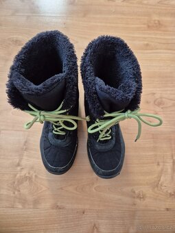 Zimní boty loap v.35 sněhule černo zelené - 3