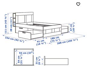 Postel IKEA Brimnes - 3