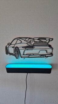 Porsche 911 GT3 RS zezadu – 25×13 cm – 3D tisk z PLA - 3