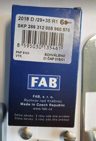 Bezpečnostní kování klika - koule s nálitkem a vložkou FAB - 3