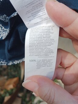 Dámské modré tričko se vzorem - 3