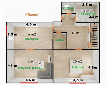 Prodej domu 3+kk • 120 m² bez realitky (Kladno, Dubí) - 3