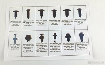 příchytky autočalounění, sada 192 dílů - 3