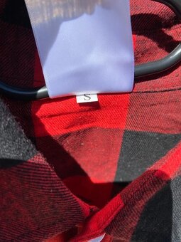 Stylová Anti Social Social Club červená flanelová košile - S - 3