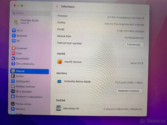 13" Apple MacBook Pro i5/8GB/SSD 512GB - nová bateriie - 3