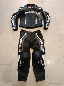 IXS RS 800-Pánská Dámská kožená moto kombinéza, zkrácená - 3