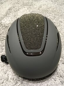 Jezdecká přilba IRH Olania Deluxe, šedá s glitry, M - 3
