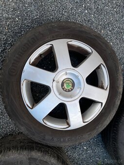 Alu kola 16” 5x112 Škoda a letní pneu 205/55/R16 - 3