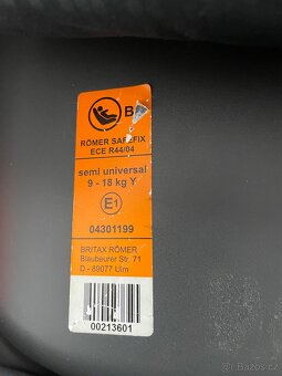Autosedačka Britax Römer Safefix plus 9-18 kg - 3