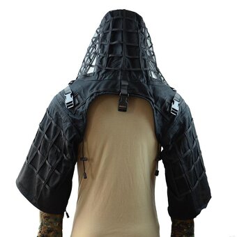 Ghillie oblek s Ripstop tkaninou a Viper Hood Černý taktický - 3