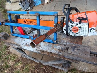 Nová pila Stihl MS661, řetězy, lišty, katr na fošny a trámy - 3