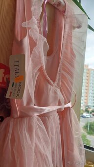 šaty krajkové růžové  do společnosti , na ples - 3