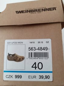 Dámské kožené sandály Weinbrenner vel. 40 - 3