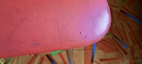 Retro jídlení židle koženka/chrom - sada 3 kusů / barev - 3