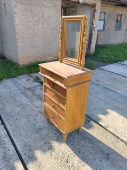 Starožitná šuplíkatá komoda se zrcadlem - 3