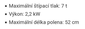 ŠTÍPAČKA NA DŘEVO STEPPACH NOVÁ. - 3