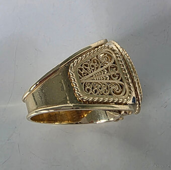 Zlatý prsten 14k - 3