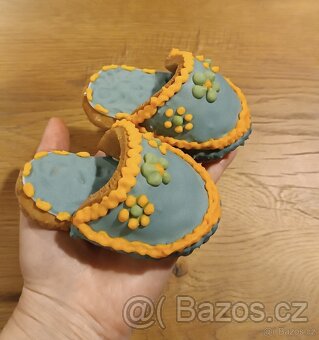 Valašské pantoflíčky z perníku - dekorace - 3