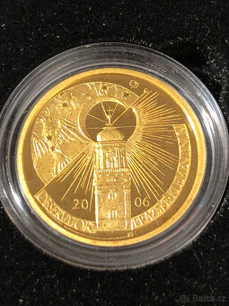 Zlatá mince Klementinum - observatoř proof - 3