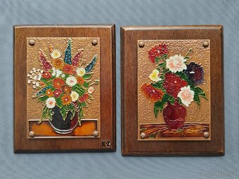 Ručně vyráběný měděný obrázky od Nentwig (1960-1970) - 3