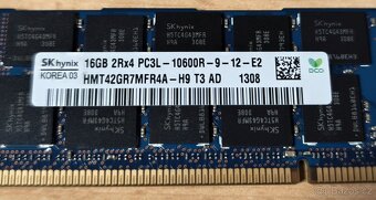 Výkonná sada 16GB Server RAM DDR3L ECC Reg (Celkem 96GB) - 3