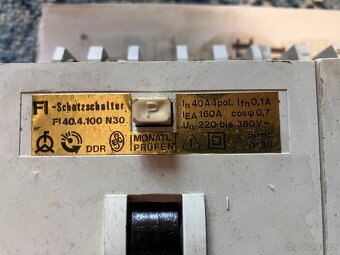 Proudové chrániče Schutzschalter 40A - 3