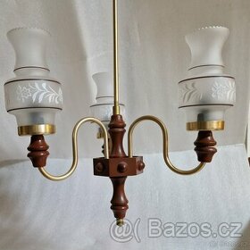 Prodám starožitný tříramenný lustr - 3