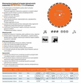 Diamantový kotouč Berner SPECIALline 350 x 25,4mm - nový - 3