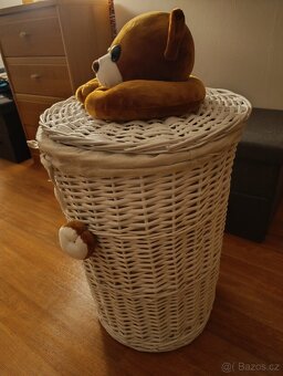 Proutěný koš s medvídkem - 3