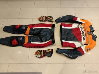 Honda Repsol-Pánská kožená moto kombinéza, originál Honda - 3