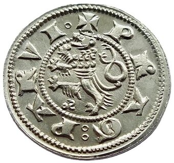 Václav II.,parvus=1/12 pražsk.groše,1300-1305, novoražba,Al - 3