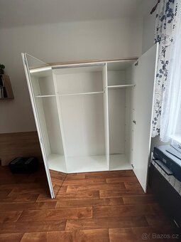 Šatní skříň Jysk Hou 156x202cm bílá+dub Sonoma - 3