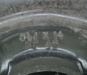 1 ks plechový disk zn. KFZ 5,5Jx14 ET45 (platí do smazání) - 3