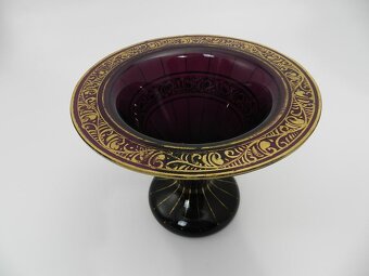 Zlacená fialová Art Deco Váza Čechy - 3