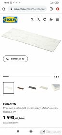 Pracovní deska Ikea Ekbacken mramor - 3