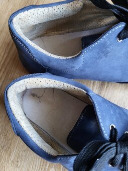 Barefoot kožené modré mokasíny - 3