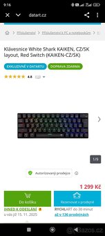 Herní klavesni White shark - 3