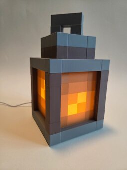 3D tištěná funkční stolní lampička Minecraft Lantern - 3