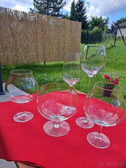 Sklenky, set 5 ks, ručně foukané - 3