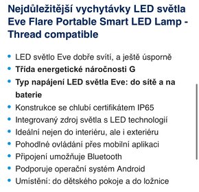 Eve Flare přenosná Smart LED lampa - 3