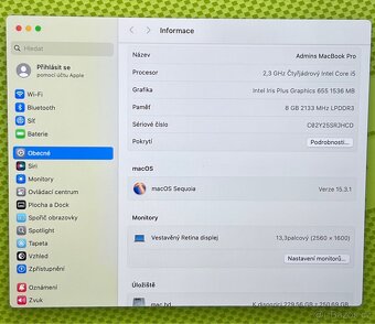 MacBook Pro 13” 2018/8GB RAM/i5/256GB SSD/ Záruka - 3